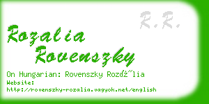 rozalia rovenszky business card